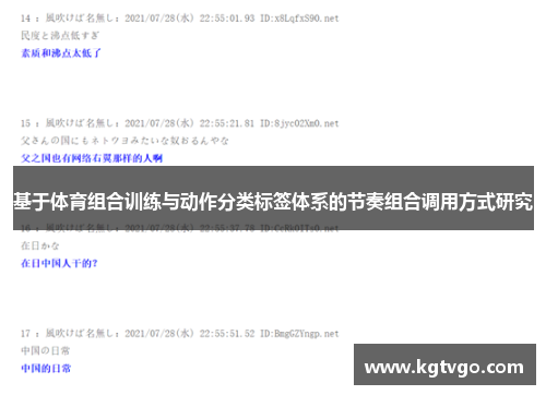 基于体育组合训练与动作分类标签体系的节奏组合调用方式研究